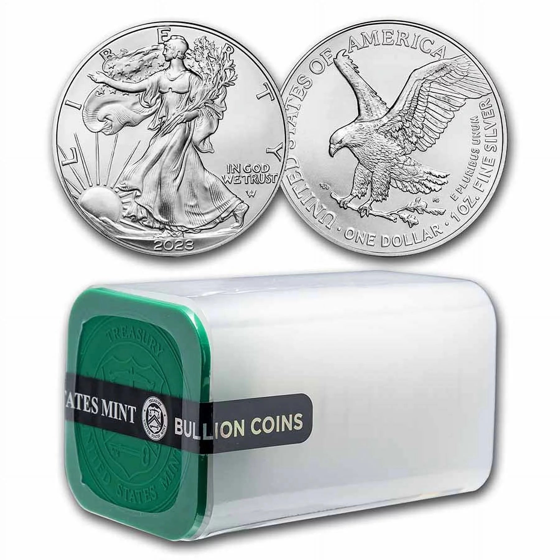 2023 1 Oz American Silver Eagle Coin BU (Tube of 20) - Walmart