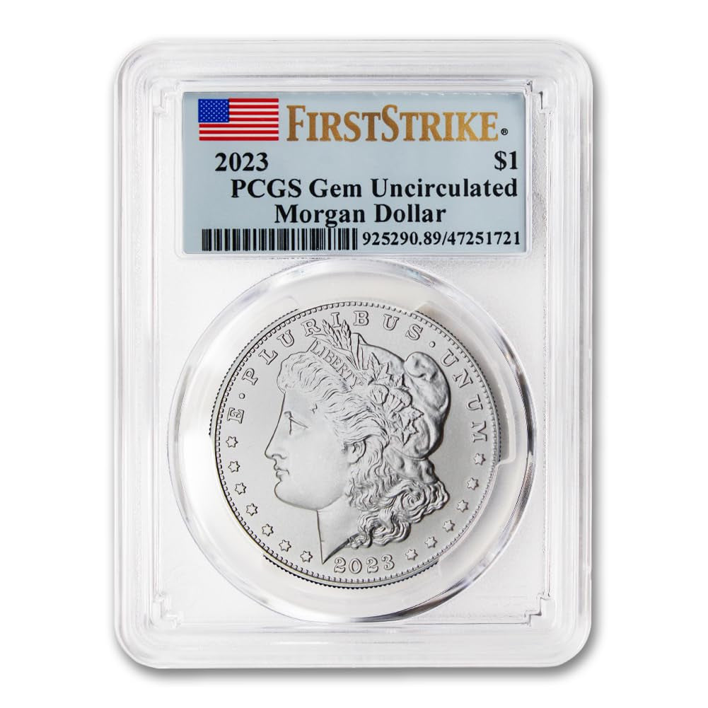 2023 Morgan Silver Dollar Coin Gem Uncirculated (First Strike - Flag Label) $1 PCGS GEMUNC