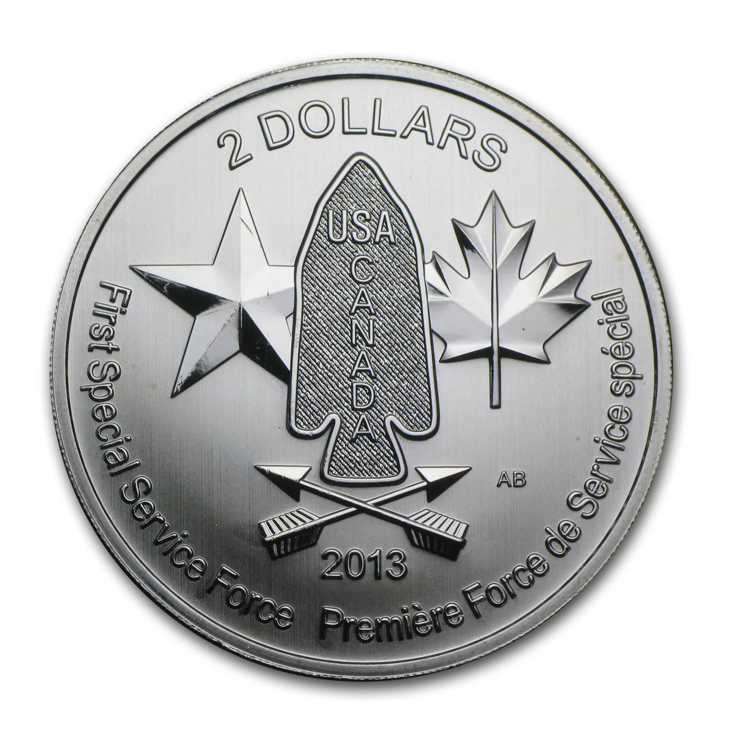 2013 Canada 3/4 Oz Silver $2 Devil'S Brigade BU (Abrasions)