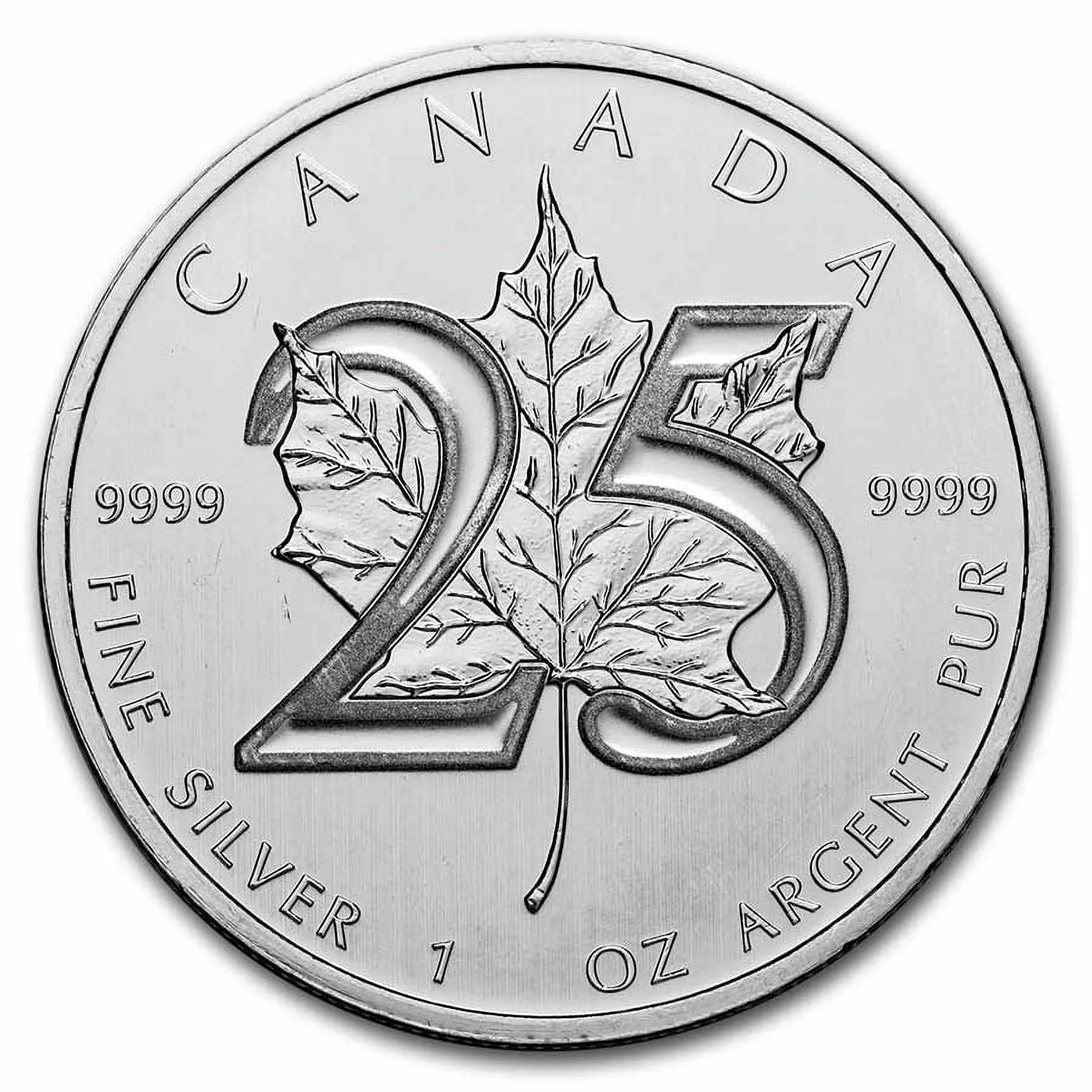 2013 Canada 1 Oz Silver Maple Leaf BU (25Th Anniv)