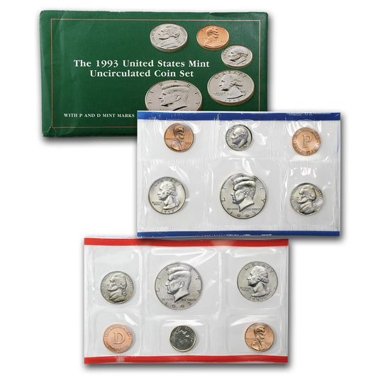 1993 Uncirculated Coin Set U.S Mint Original Government Packaging OGP