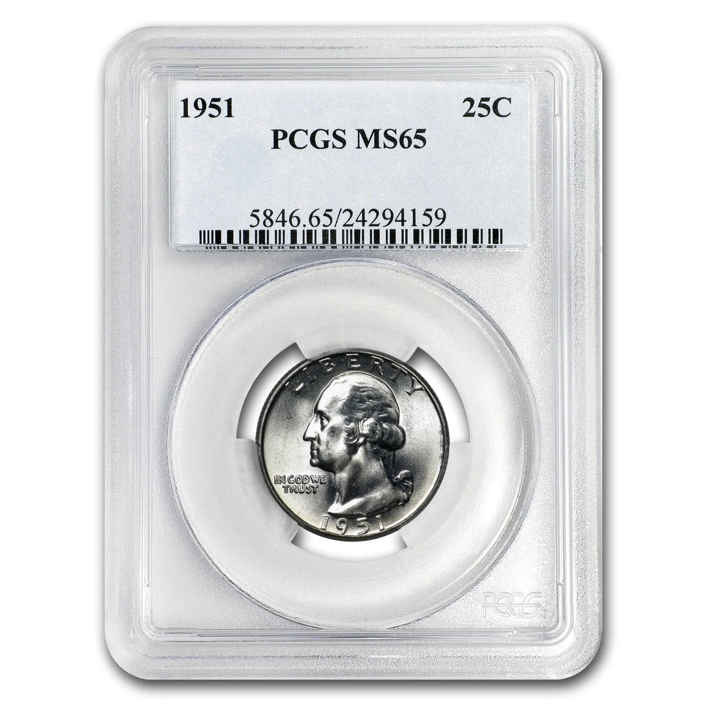 1951 Washington Quarter MS-65 PCGS