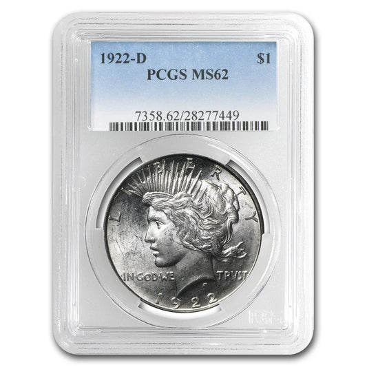 1922-D Peace Dollar MS-62 PCGS