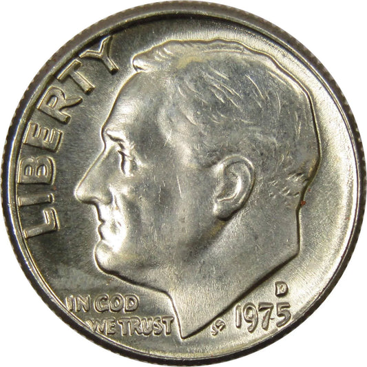 1975 D Roosevelt Dime BU Uncirculated Mint State 10C US Coin Collectible