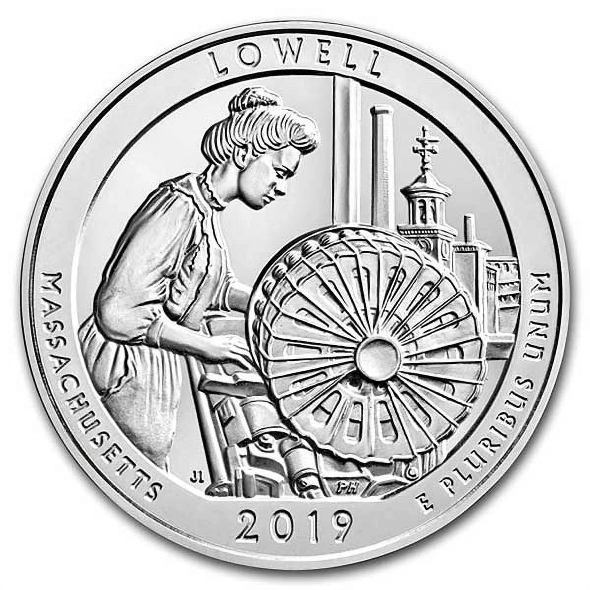 U.S. Mint America the Beautiful - Lowell National Historical Park 5 Oz .999 Silver Bullion