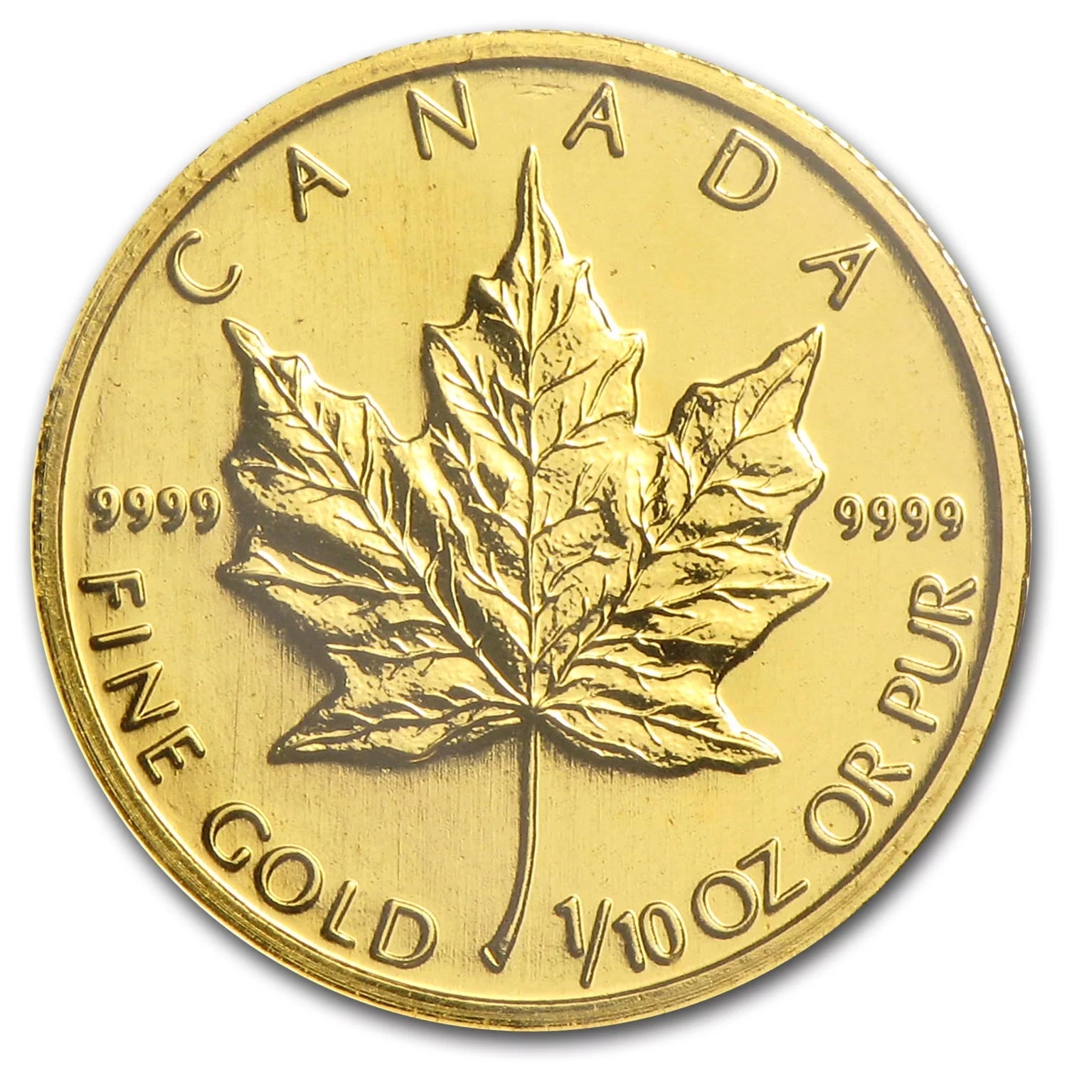 1998 Canada 1/10 Oz Gold Maple Leaf BU