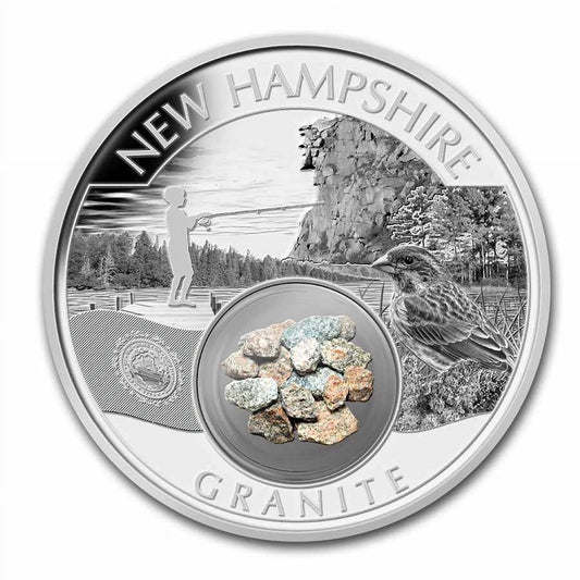 2022 1 Oz Silver Treasures of the U.S. New Hampshire Granite