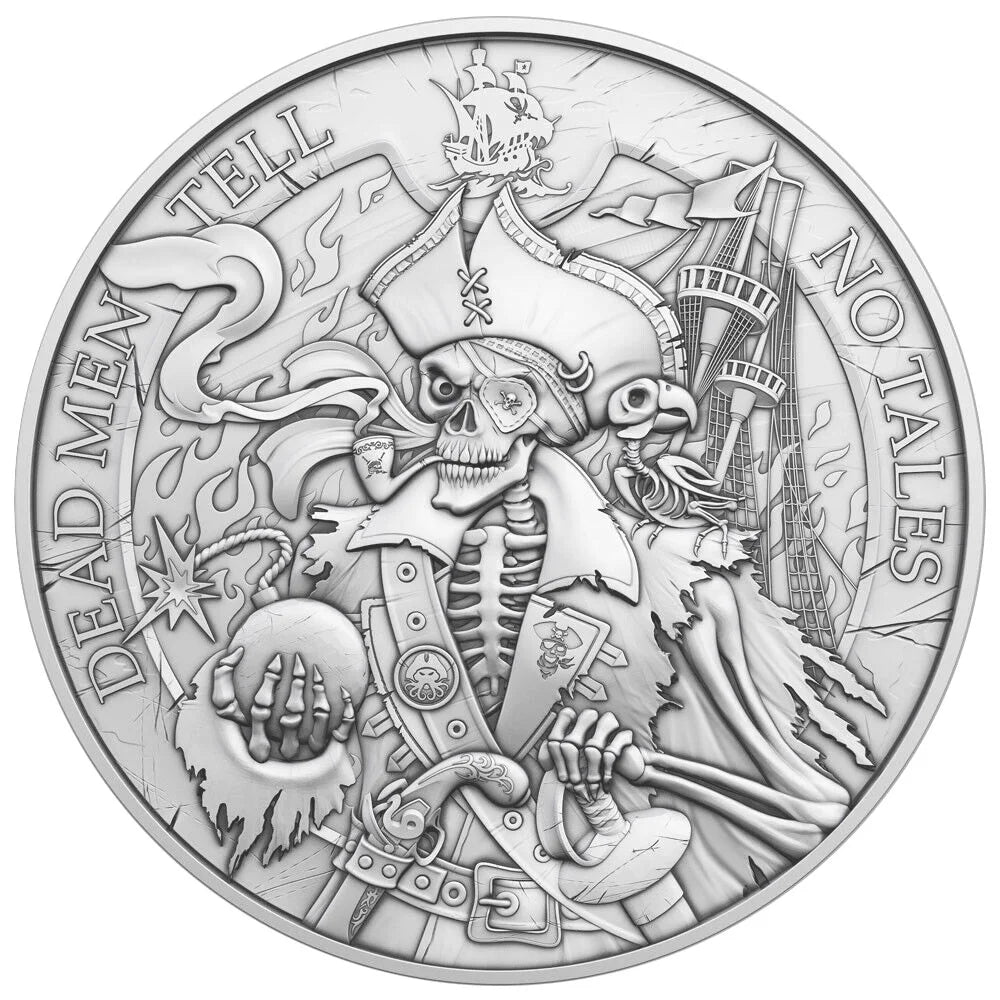 Silvertowne Mint Dead Men Tell No Tales Silver Coin