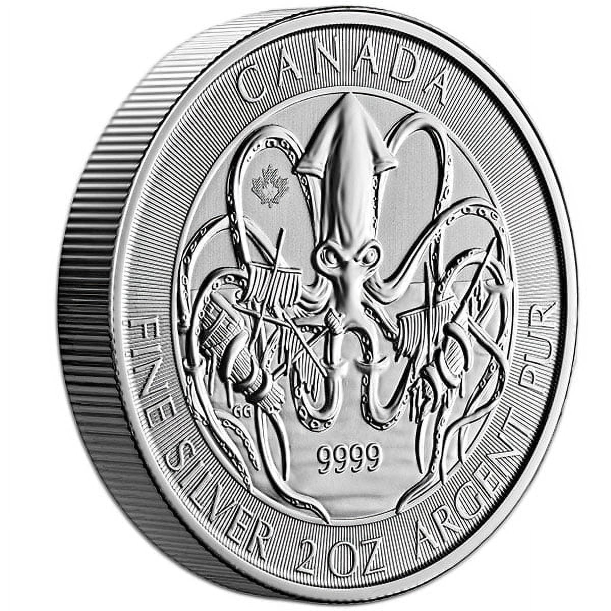 Royal Canadian Mint RCM Creatures of the North; Kraken - 2 Oz Silver Coin .9999 Pure