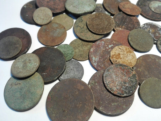 Old Dead Coins for Crafting | Real 100% | Set of 30 Pcs | Original Ancient Coins | Found Digging | Jewelry Production | Crafts | Decoration