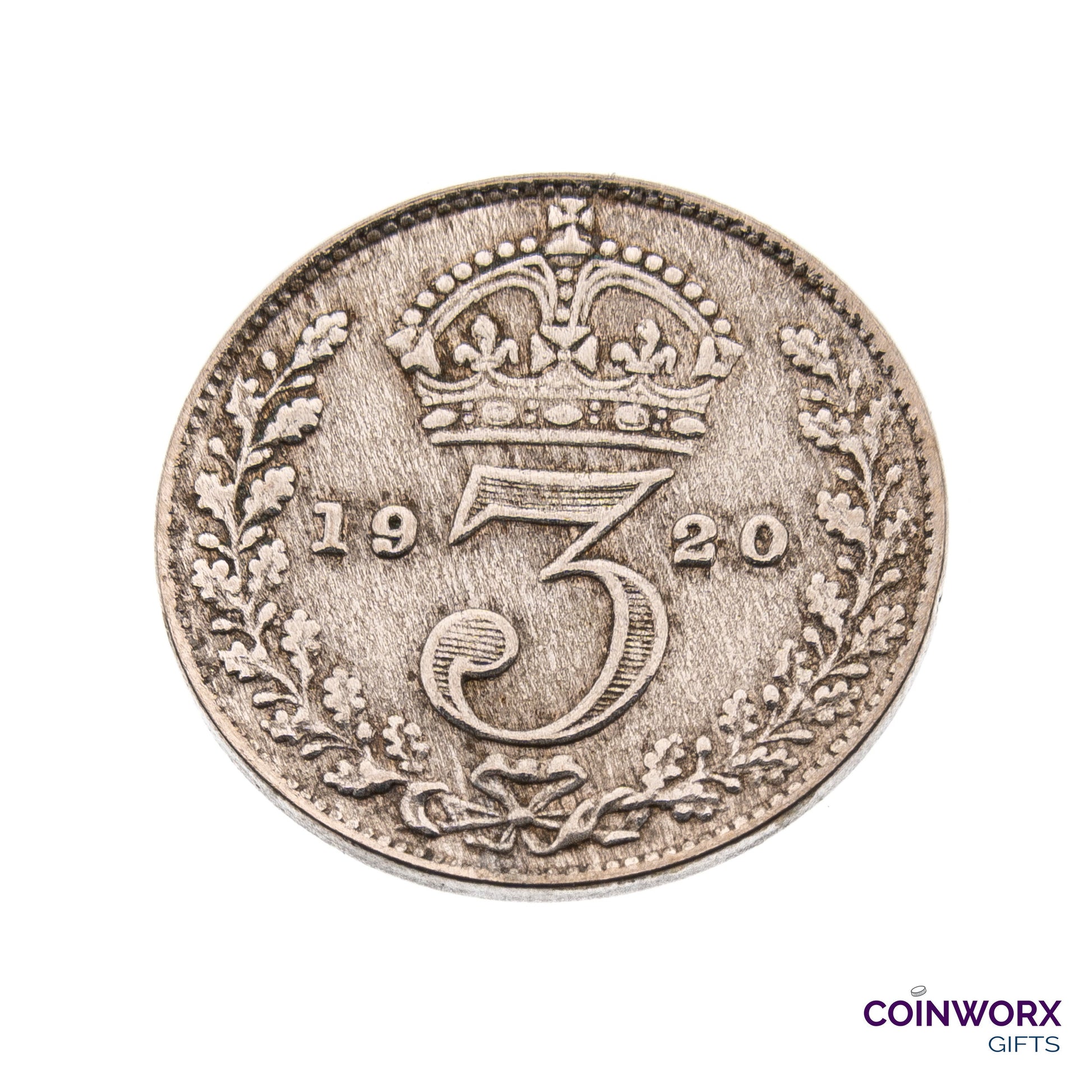 1920 Silver Threepence Coin Great Britain 50% Silver - George V - Perfect for Birthdays, Craft - Grandma, Grandad