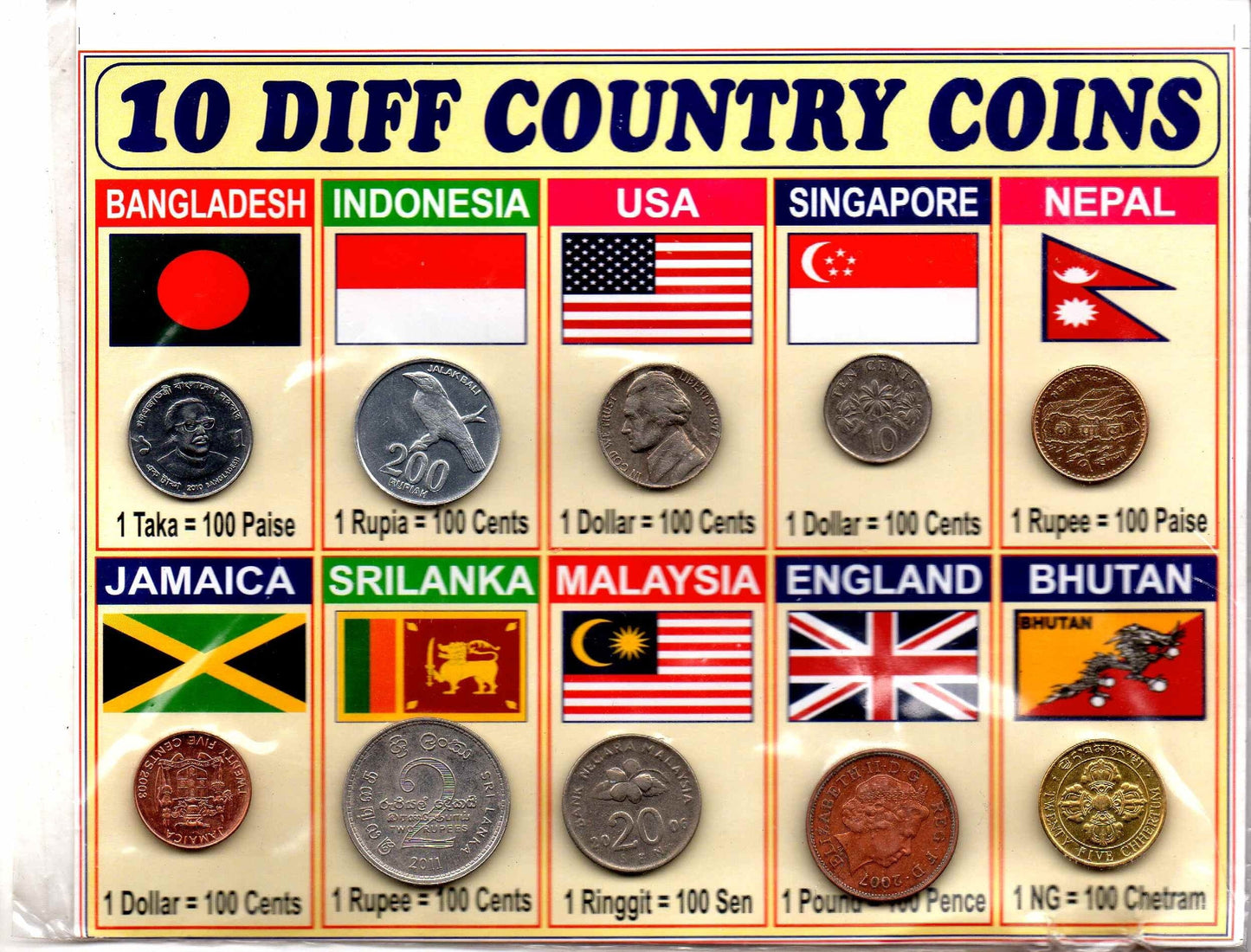 Lot 50 PCS Different Foreign World Coins from 50 Countries Rare Original Collection Set