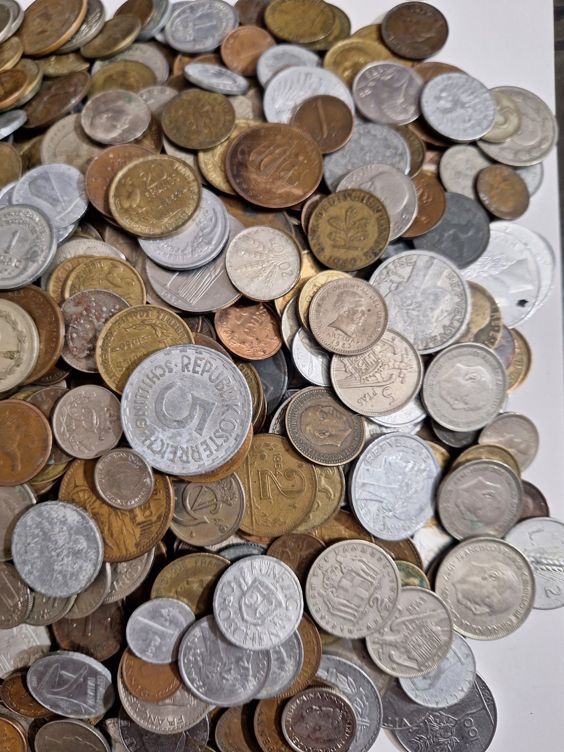 1910S 20S 30S 40S 50S 60S or Older+ World Coins "25" Coin Collection, All Coins 55 to 100+ Years Old. Hundreds Sold, Only 1 Left in Stock!