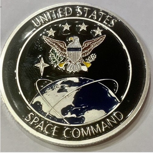 Rare Silver Coin with US Space Command Logo!