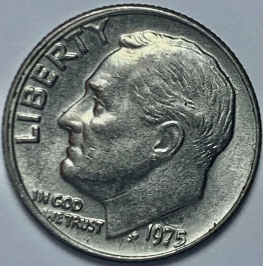 Behold numismatic anomaly 1975 Roosevelt Dime struck twice impeccable precision