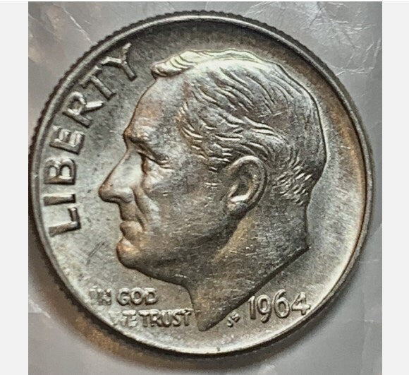 Own a captivating numismatic marvel: 1964 Double Struck Roosevelt Dime