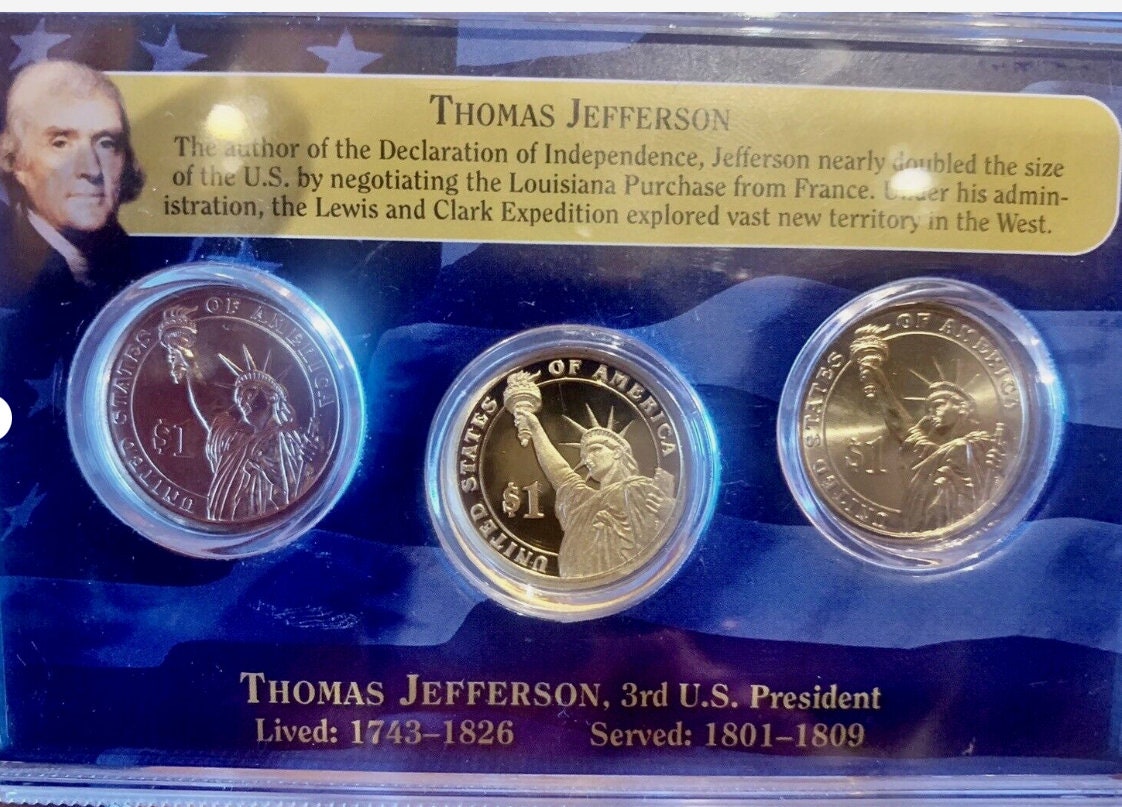 Thomas Jefferson Presidential Coin Set: Official First Day of Issue