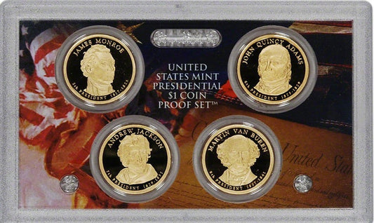 Stunning Presidential Dollar 4-Coin Proof Set - A Collector's Dream