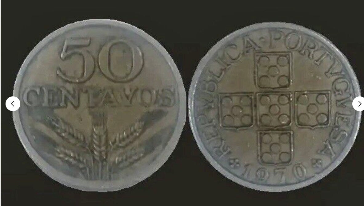 Own a Piece of Portuguese History: 1970 Portugal 50 Centavos Coin