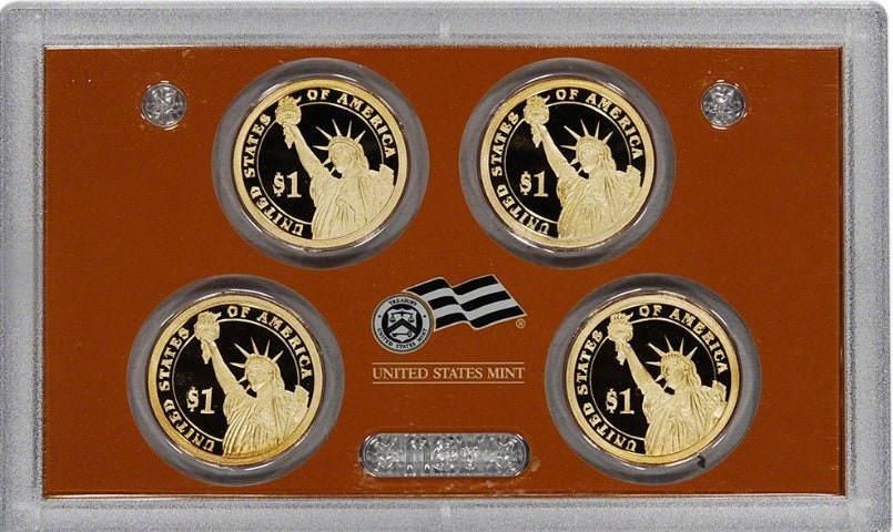 Stunning Presidential Dollar 4-Coin Proof Set - A Collector's Dream