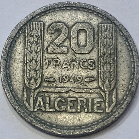 Own a Piece of History: Uncirculated 1949 Algeria 20 Francs Coin