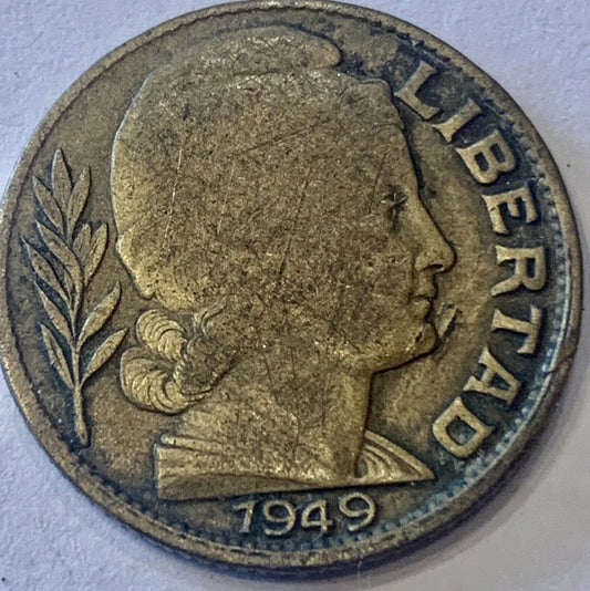 Own a Piece of Argentinian History: Exquisite 1949 Argentina 20 Centavos Coin