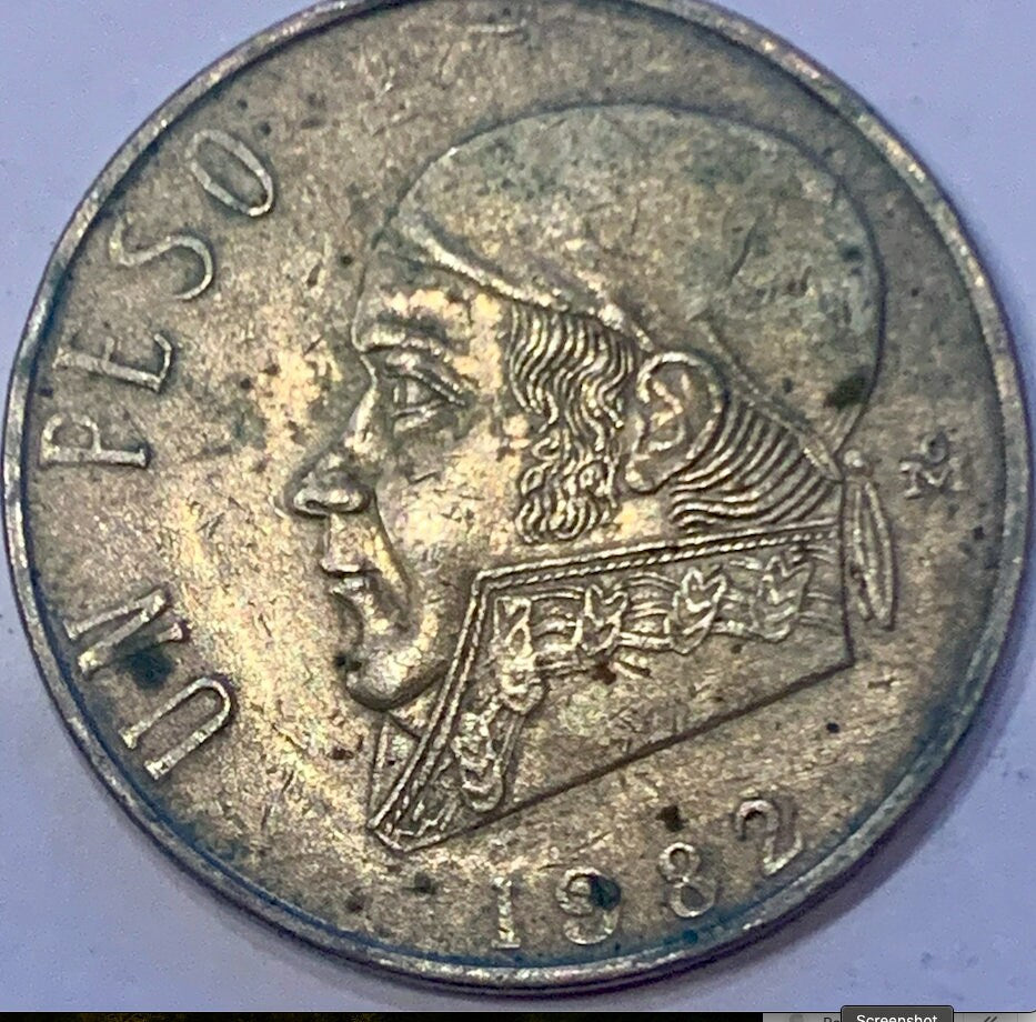 Historic 1982-M Mexico 1 Peso Coin