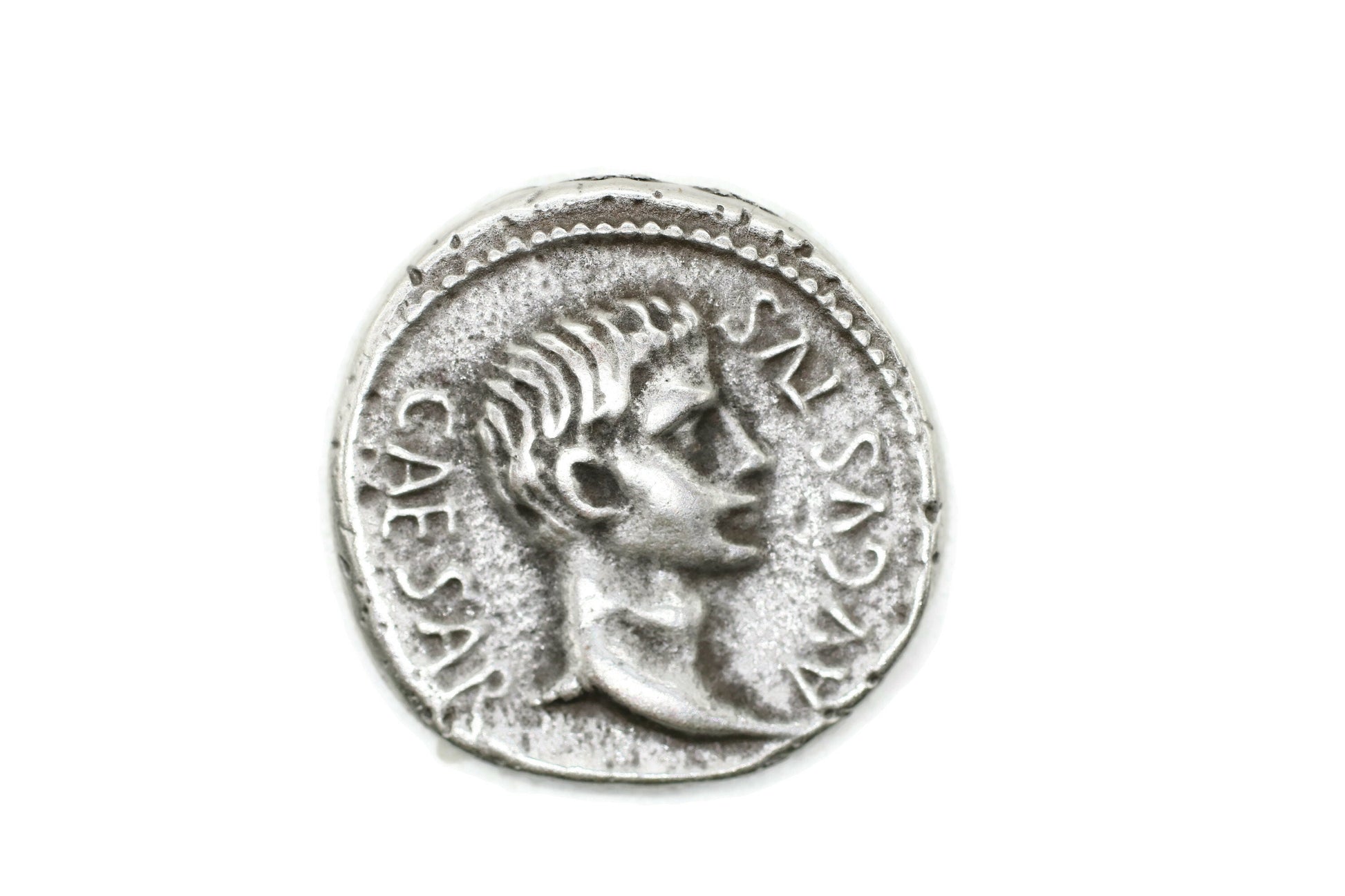 Caesar Avgvstvs Ancient Roman Emperor Coins Replica Antique Silver Coins, 30 Mm Roman Empire Artifact, Ancient Greek Rome Art Coins, HST