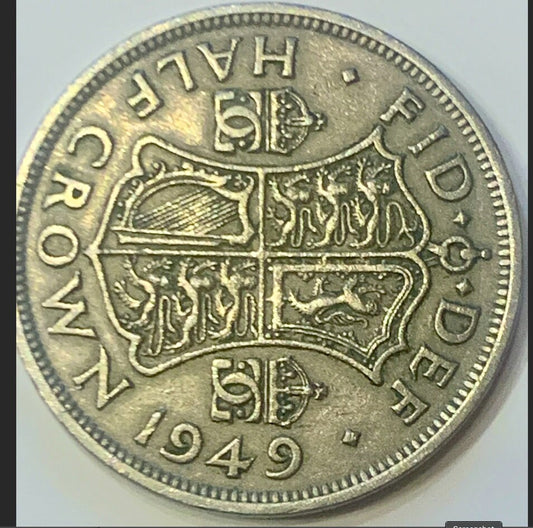 Rare 1949 United Kingdom Half Crown - A Regal Treasure from King George VI s Era