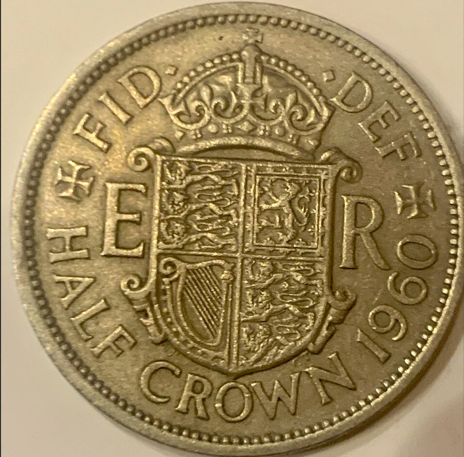 Exclusive Collection: United Kingdom Half Crown Coins from the Heart of the Elizabethan Era - 1956, 1959, 1960, 1961, 1963, 1966