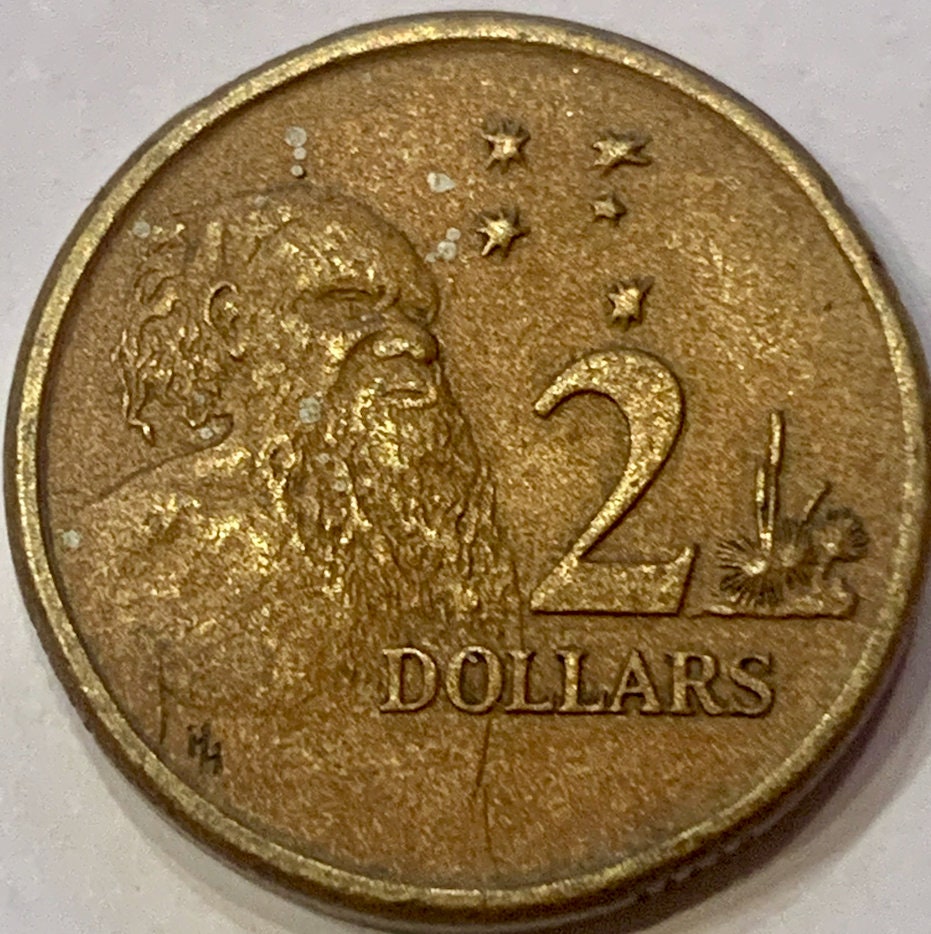 Rare Vintage 1988 Australian 2 Dollar Coin - A Piece of History"