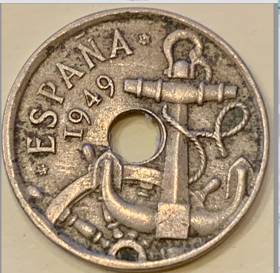 Exclusive 1949 Spain 50 Céntimos Coin - A Rare Find with Arrows Pointing Up & '56' Star Marking!"