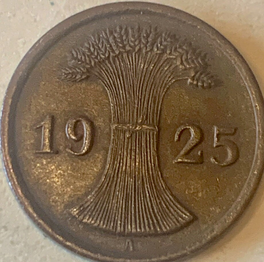 Rare Gem: 1925 Germany 2 Reichspfennig Coin - Mintmark "A" Berlin - A Piece of History in Your Hands"