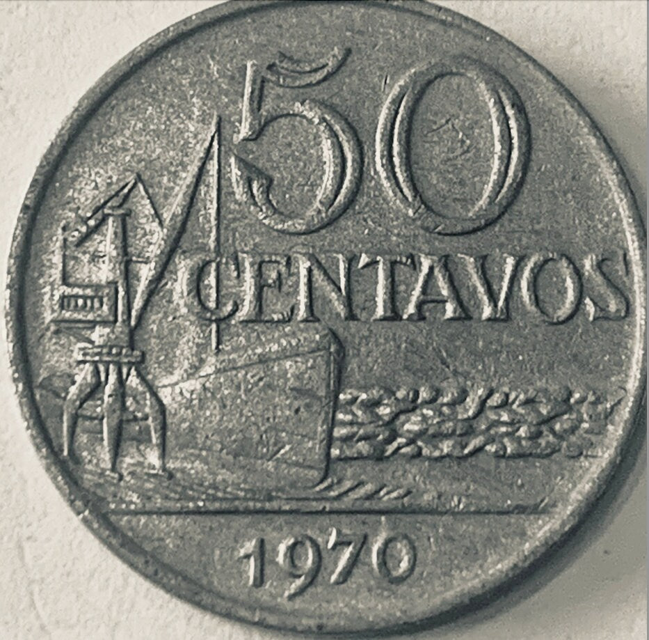 Timeless Treasure: Own a Piece of Brazil with the 1970 50 Centavos Coin"