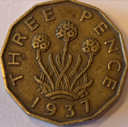 Step Back in Time: Rare 1937/2 UK 3 Pence in Stunning Nickel-