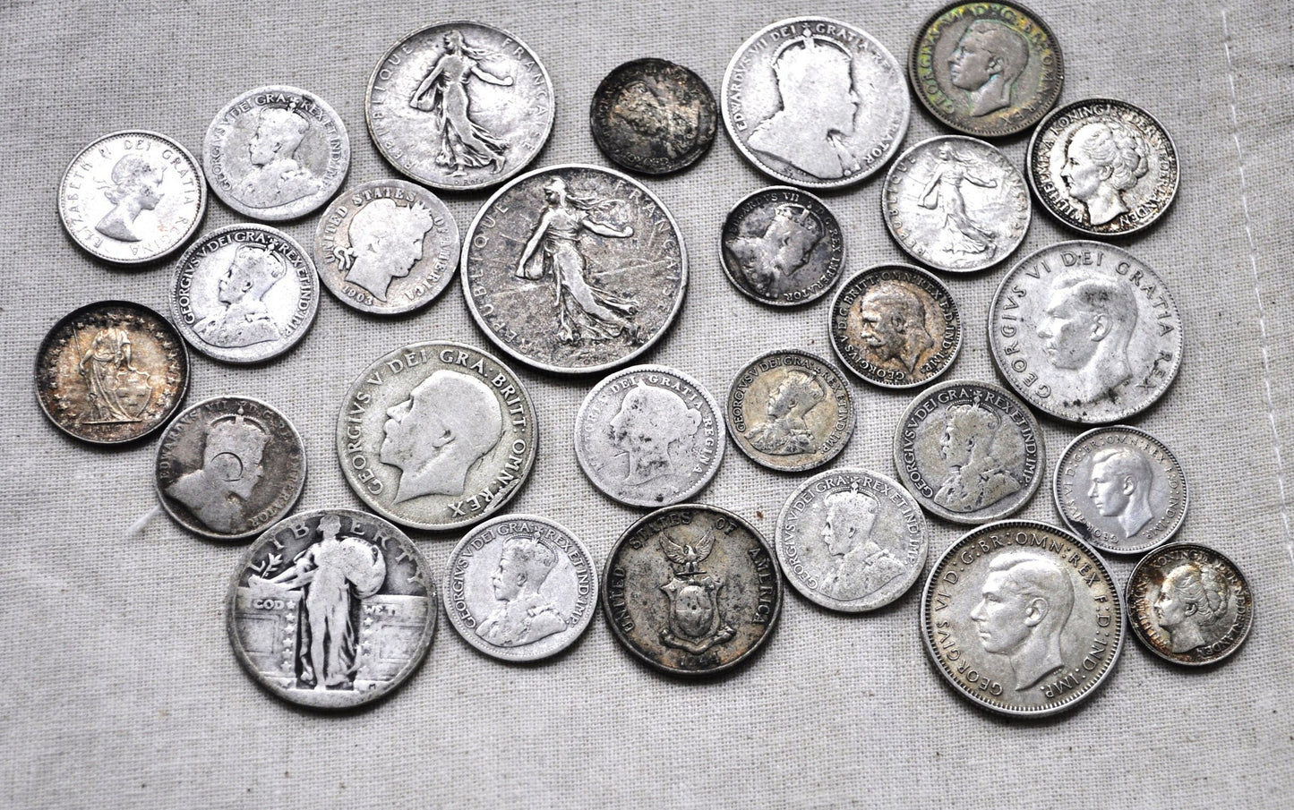 Lot of World Silver Coins - Multiple Lots Available, Check It Out! - Cool / Unique Silver Coin Lot - Old Silver Coins - Large Coin Lot!