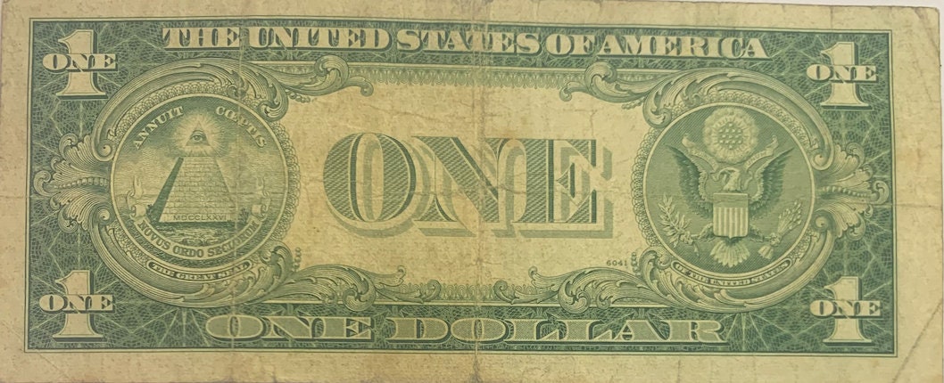 Collectible Gem: Authentic 1935 E Blue Seal 1 Dollar Silver Certificate"