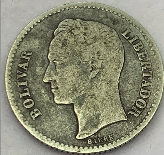 Rare Venezuela 1 Bolívar 1936 Coin: A Piece of History in Brass"
