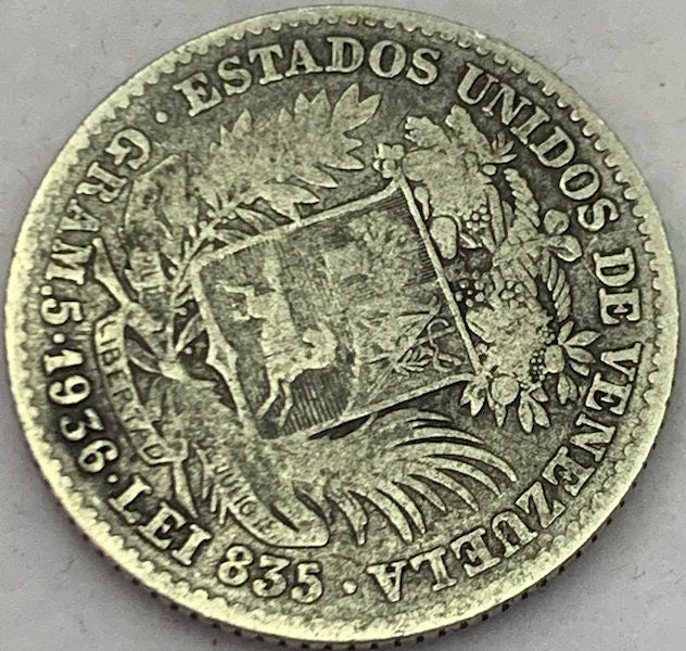 Rare Venezuela 1 Bolívar 1936 Coin: A Piece of History in Brass"