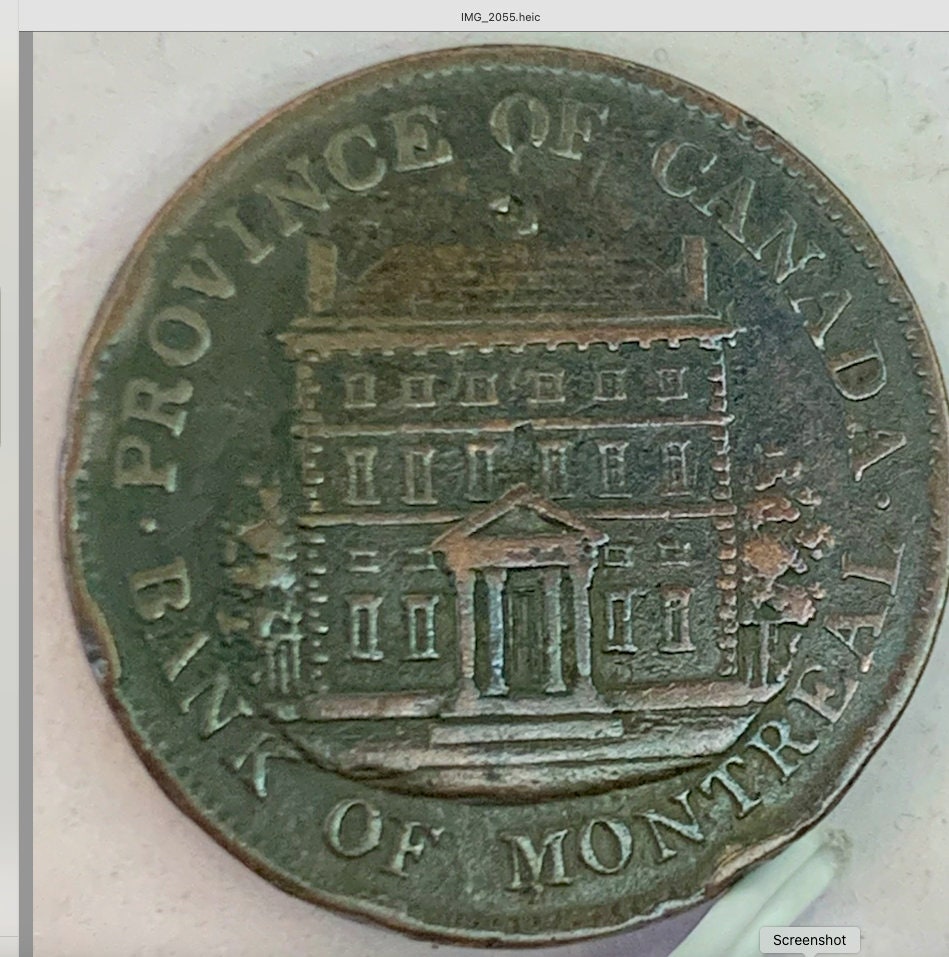 Rare Find: 1844 Canadian Provinces Half Penny Coin from Handsworth, England"