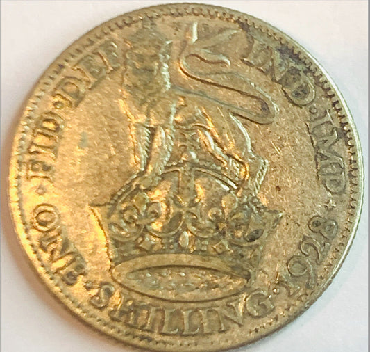 Rare 1928 United Kingdom 1 Shilling Coin - A Sterling Piece of British History"
