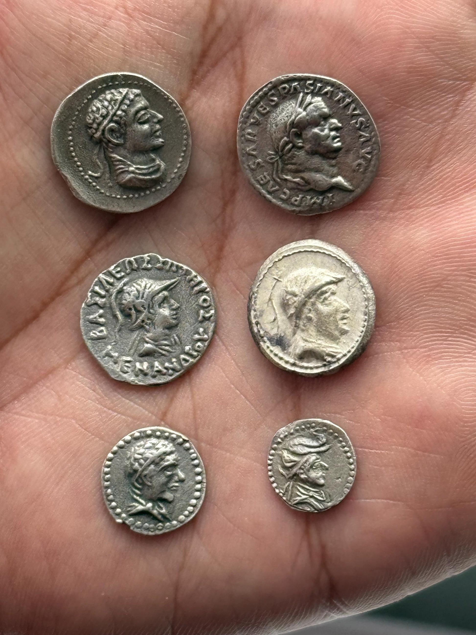 Ancient Authentic Bactrian and Roman Silver Coins