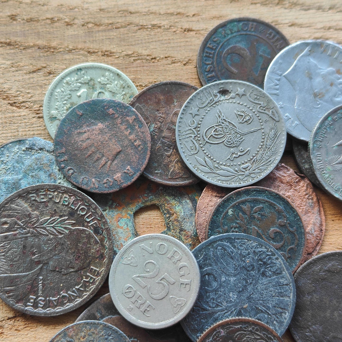 Old Antique Coins for Collecting Revival or Crafting. Some Dug up with Scratches and Corrosion Bulk Coin Lot 55 Pcs.