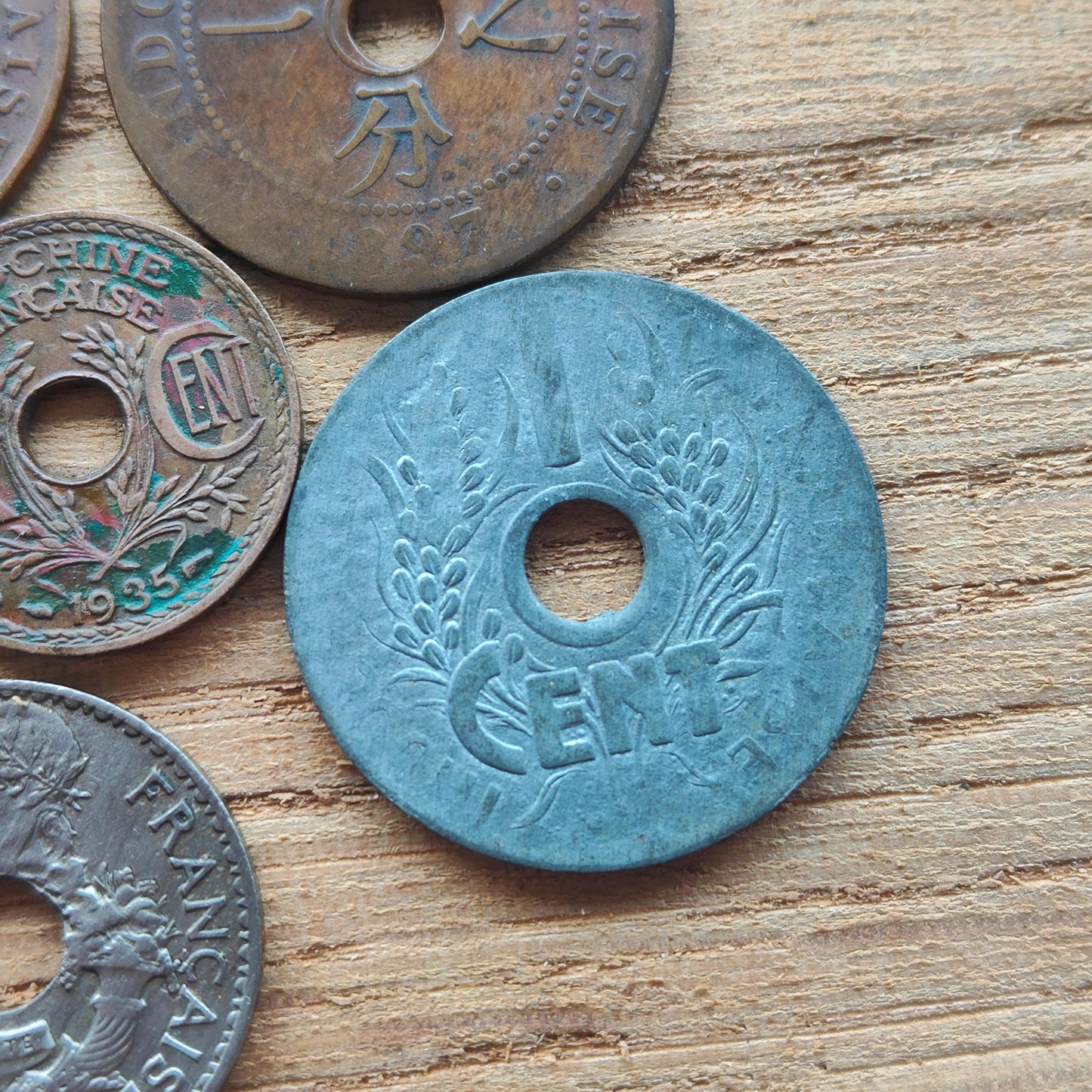 Vietnam Old Coin Lot from 1897 French Indochina Antique Numismatic Collectibles 6 Pcs. Historical Coins