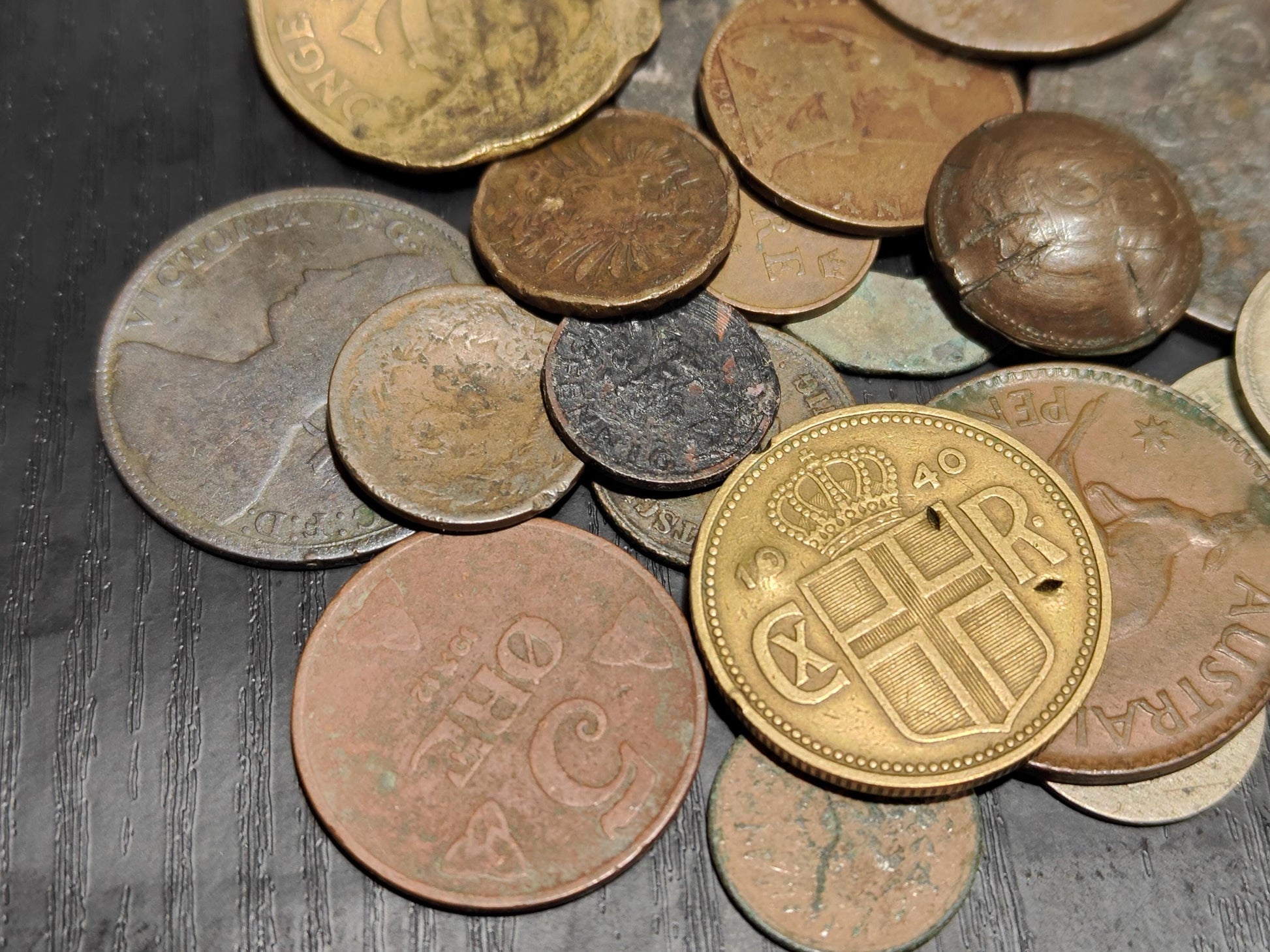 Old Antique Coins for Collecting Revival or Crafting. Some Dug Up, Some with Holes, Scratches Collectible Supplies Bulk Coin Lot Numismatics