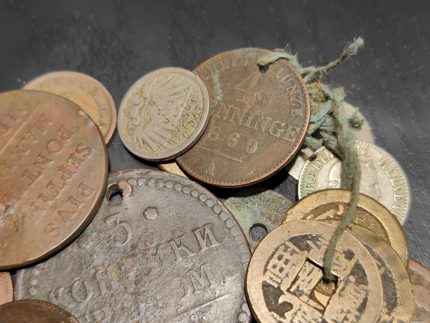 Old Antique Coins for Collecting Revival or Crafting. Some Dug Up, Some with Holes, Scratches Collectible Supplies Bulk Coin Lot Numismatics