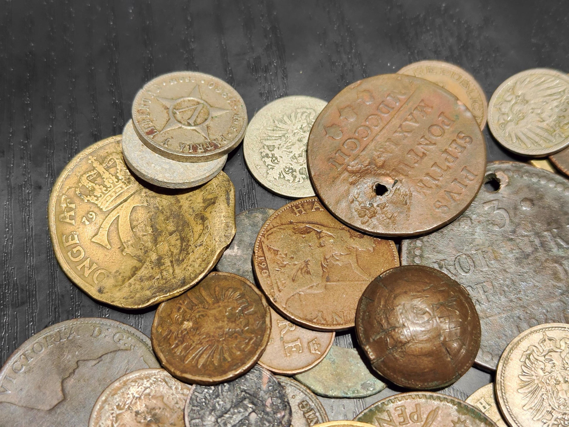 Old Antique Coins for Collecting Revival or Crafting. Some Dug Up, Some with Holes, Scratches Collectible Supplies Bulk Coin Lot Numismatics