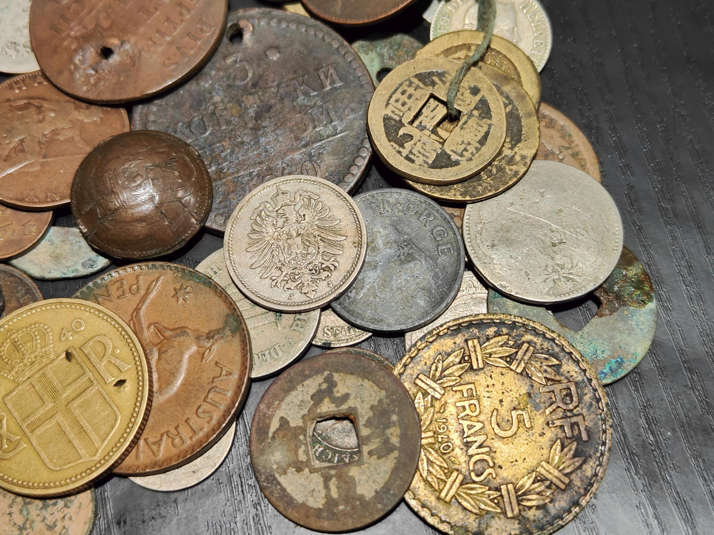 Old Antique Coins for Collecting Revival or Crafting. Some Dug Up, Some with Holes, Scratches Collectible Supplies Bulk Coin Lot Numismatics