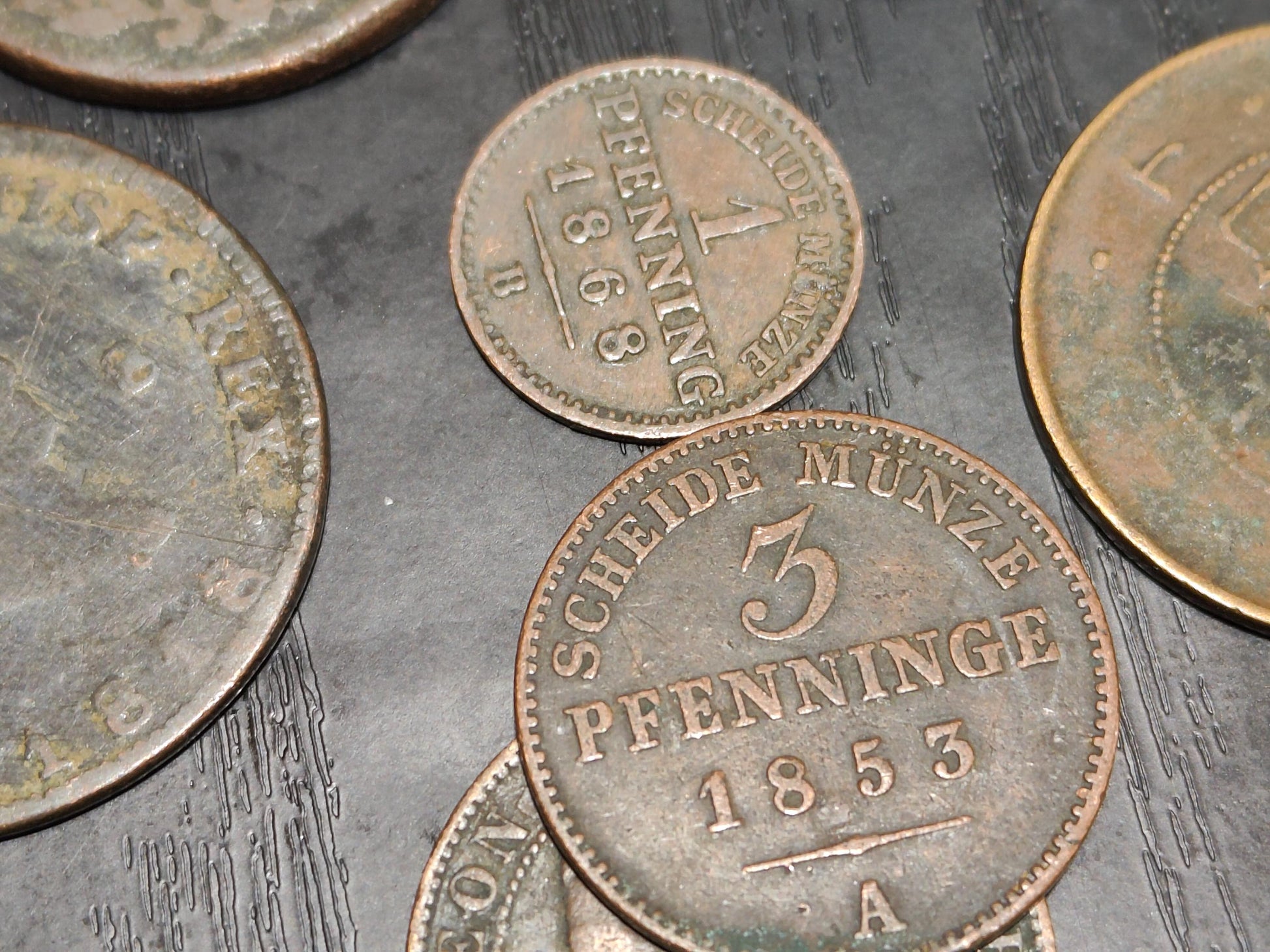 Old Antique Bronze Coins Numismatic Collection World Old Money Lot of 13 Pcs. from around 1800S~ Rare French Spanish German Chinese Coins