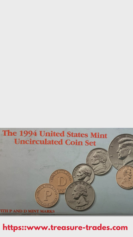 1994 U.S. Mint Set - Philadelphia &amp; Denver Coins with Medals